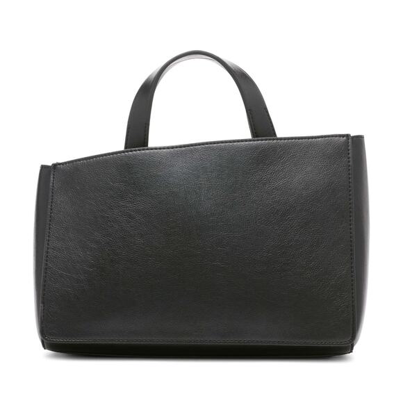 Calvin Klein Basalt Flap Top Handle Satchel, PU Leather, MSRP $188 Handbag - Picture 3 of 10